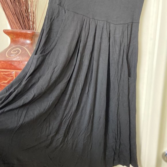 NWT DouBCQ Black T-Shirt Swing Flowy with Pockets Casual Dress Small - Picture 4 of 12